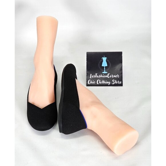 Rothy's  Womens Black and Electric Blue Signature Round Toe Flat Size 6.5 146 - Picture 12 of 16